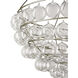 Stratosphere 4 Light 46 inch Contemporary Silver Leaf Chandelier Ceiling Light